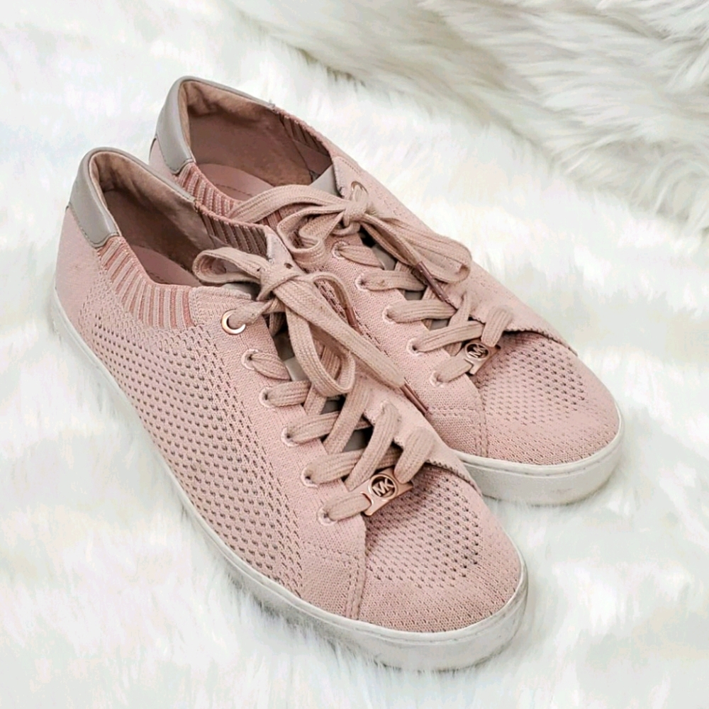 Michael Kors sneakers lace pink shoes women size 8.5 M